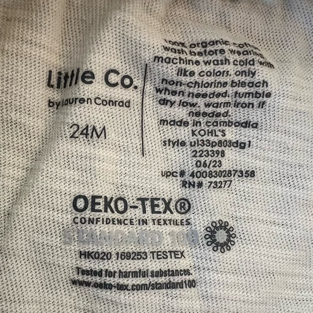 LITTLE CO BABY Toddler‎ Joggers Pants, Cream, 24m - Picture 5 of 5
